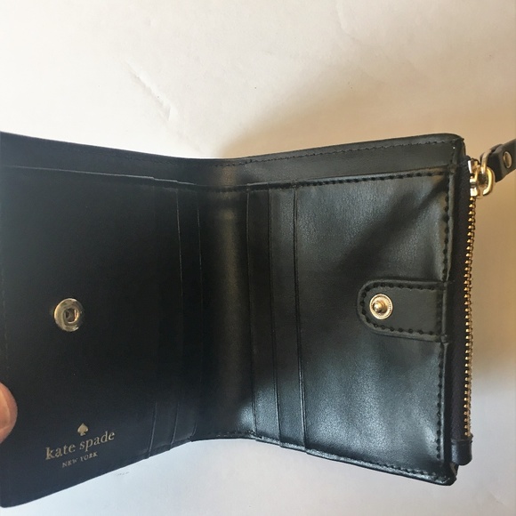 New KATE SPADE Adalyn Mini Wallet ~ Navy Gingham - Picture 4 of 6